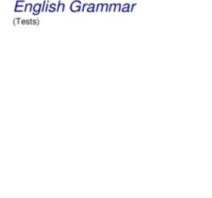 English Grammar Test Package