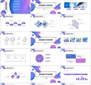 Dazzle Color Powerpoint Templates