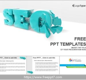 3D SEO Symbol PowerPoint Templates