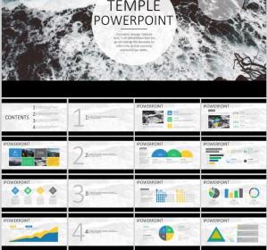 Simple work report slide template