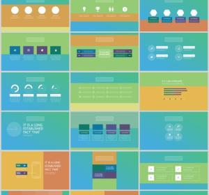 Work Summary PowerPoint Template (abstract style)