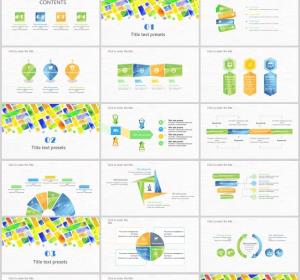 Watercolor style report summary PowerPoint templates