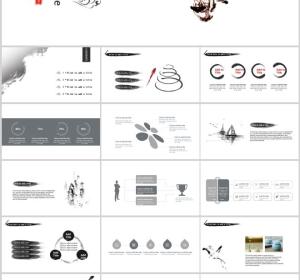 Splash ink style PowerPoint Templates