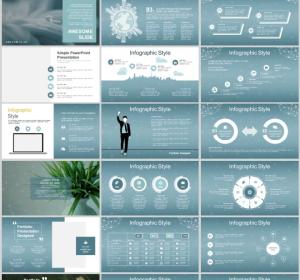 Dot Line Polygons PowerPoint Templates