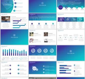 Blue gradient fashion PowerPoint Templates