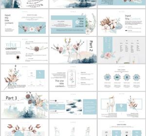 Elegant watercolor PowerPoint template