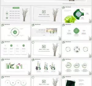 Elegant Plant Background PowerPoint Templates