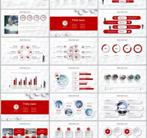 Red Micro Stereo Style Business PowerPoint Templates