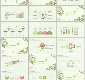 Fresh Flowers and Birds Business PowerPoint Templates