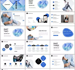 Blue Abstract Business PowerPoint Templates