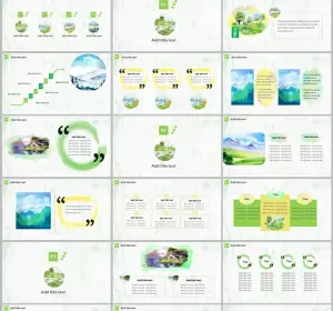 Fresh Watercolor Style PowerPoint Templates