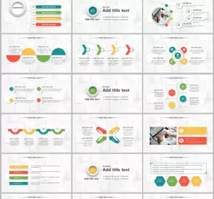 Color 3D Style Business PowerPoint Templates