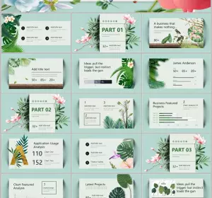 Fresh Art Style Business PowerPoint Templates