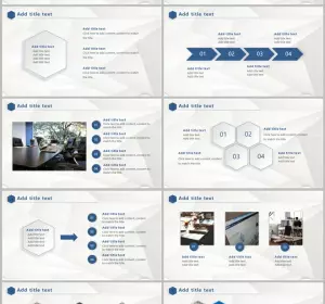 Blue Micro 3D Style Business PowerPoint Templates