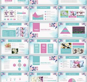 Beautiful！Fresh Korean style PowerPoint templates