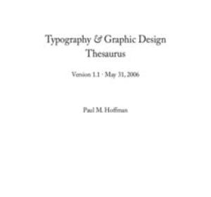 Typography Graphic Design Thesaurus